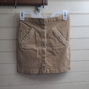 Parker Tan Button-Down Mini Skirt
